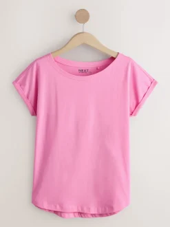 Paars/blauw/botergeel/roze/wit - Set van 5 T-shirts met kapmouwtjes