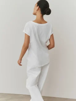 Paars/blauw/botergeel/roze/wit - Set van 5 T-shirts met kapmouwtjes