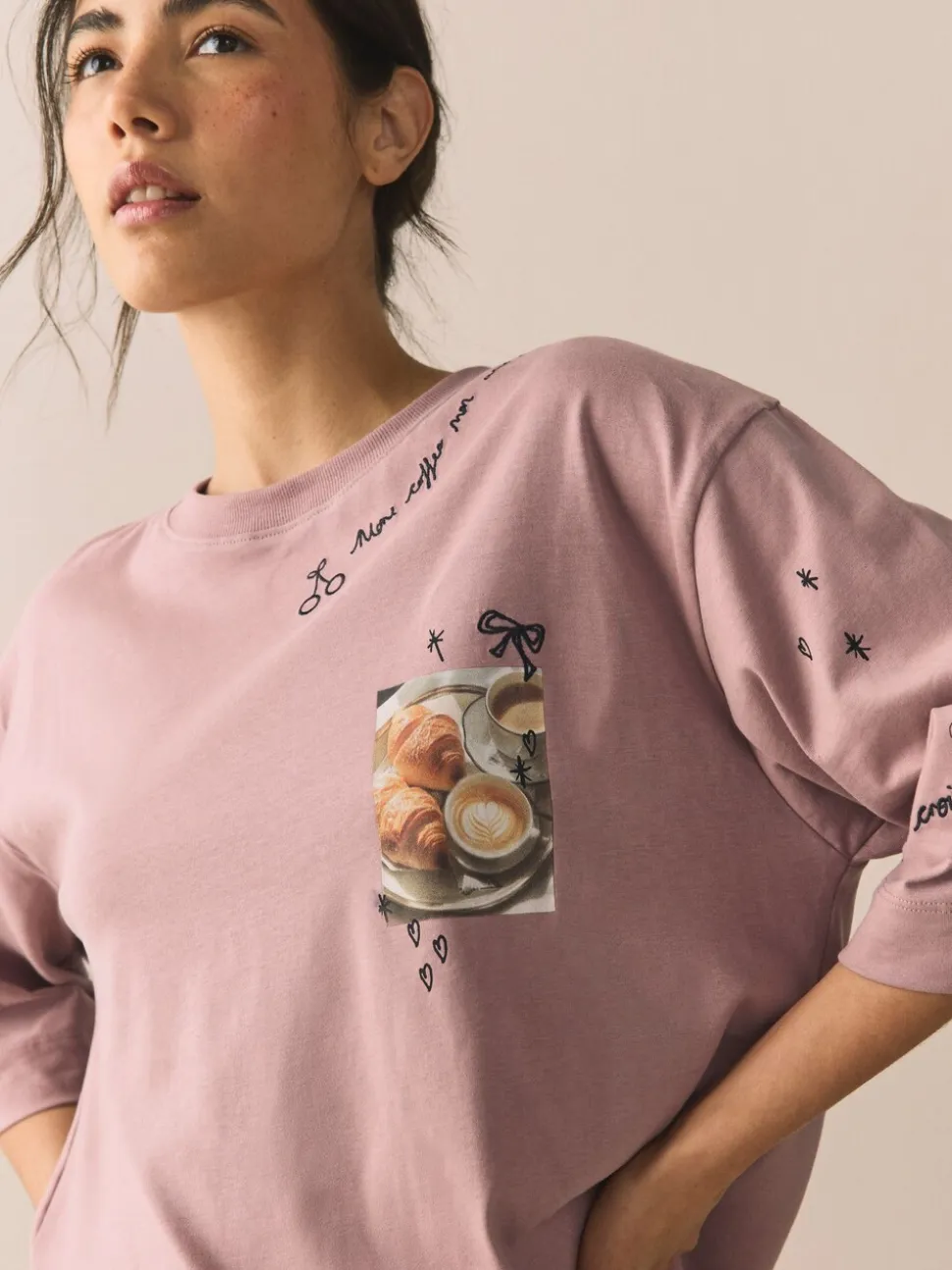 Paarse Ontbijt - Pyjama met korte mouwen