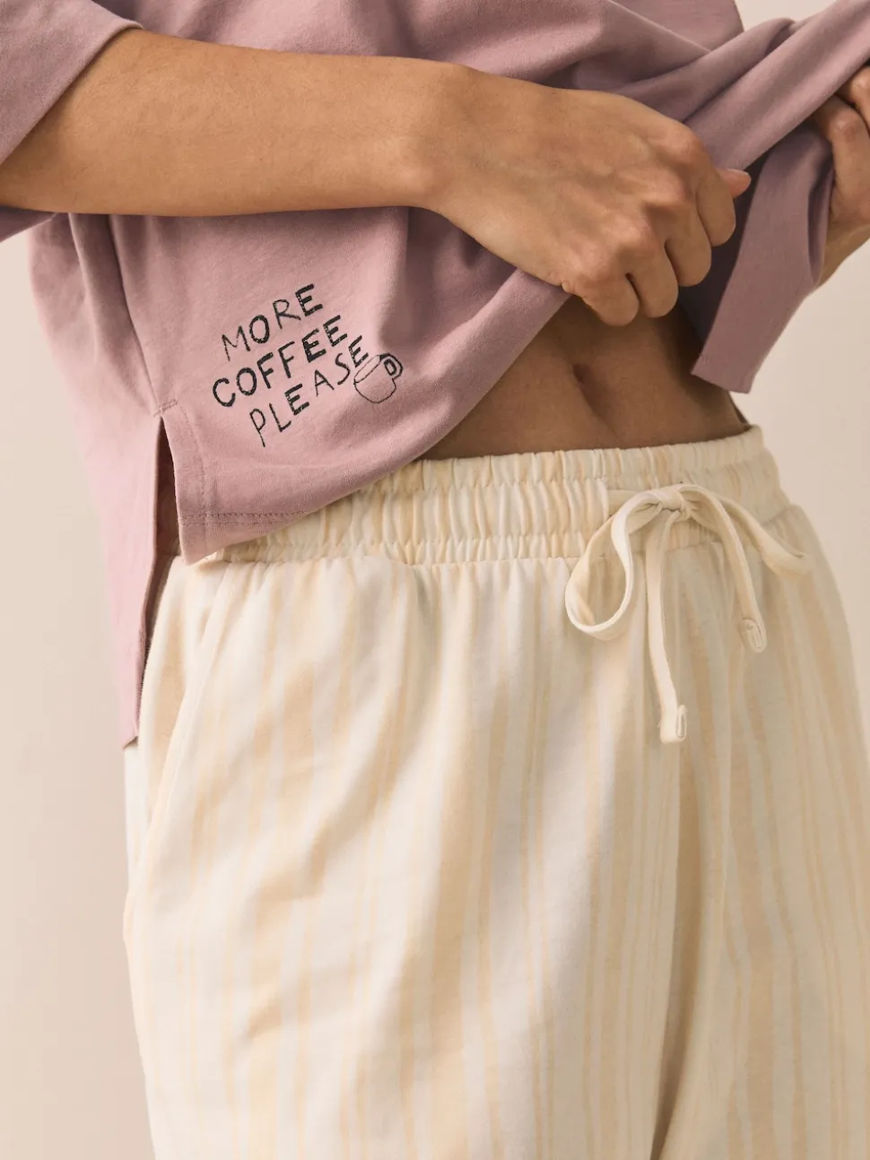 Paarse Ontbijt - Pyjama met korte mouwen