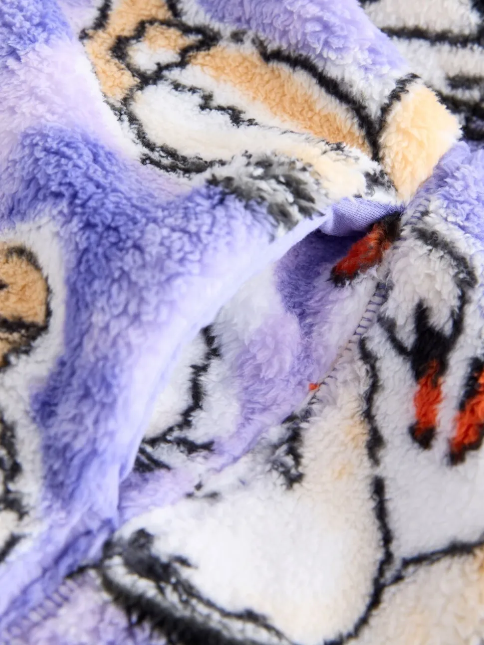 Paarse Swan - Borg fleece met korte rits
