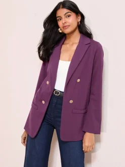Paarsrood - Friends Like These Edge To Edge Ponte maatgesneden blazer