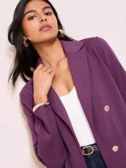Paarsrood - Friends Like These Edge To Edge Ponte maatgesneden blazer