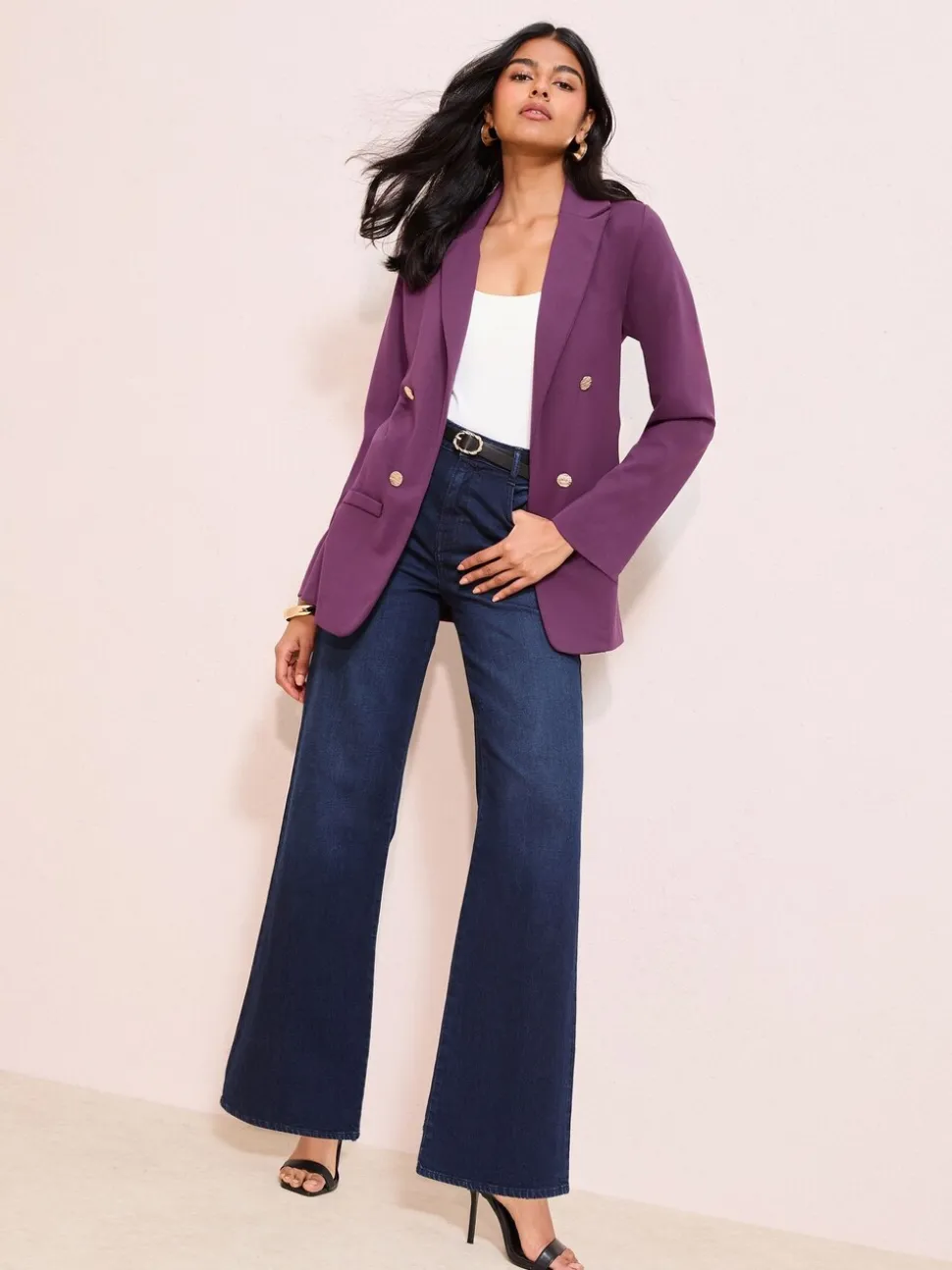 Paarsrood - Friends Like These Edge To Edge Ponte maatgesneden blazer