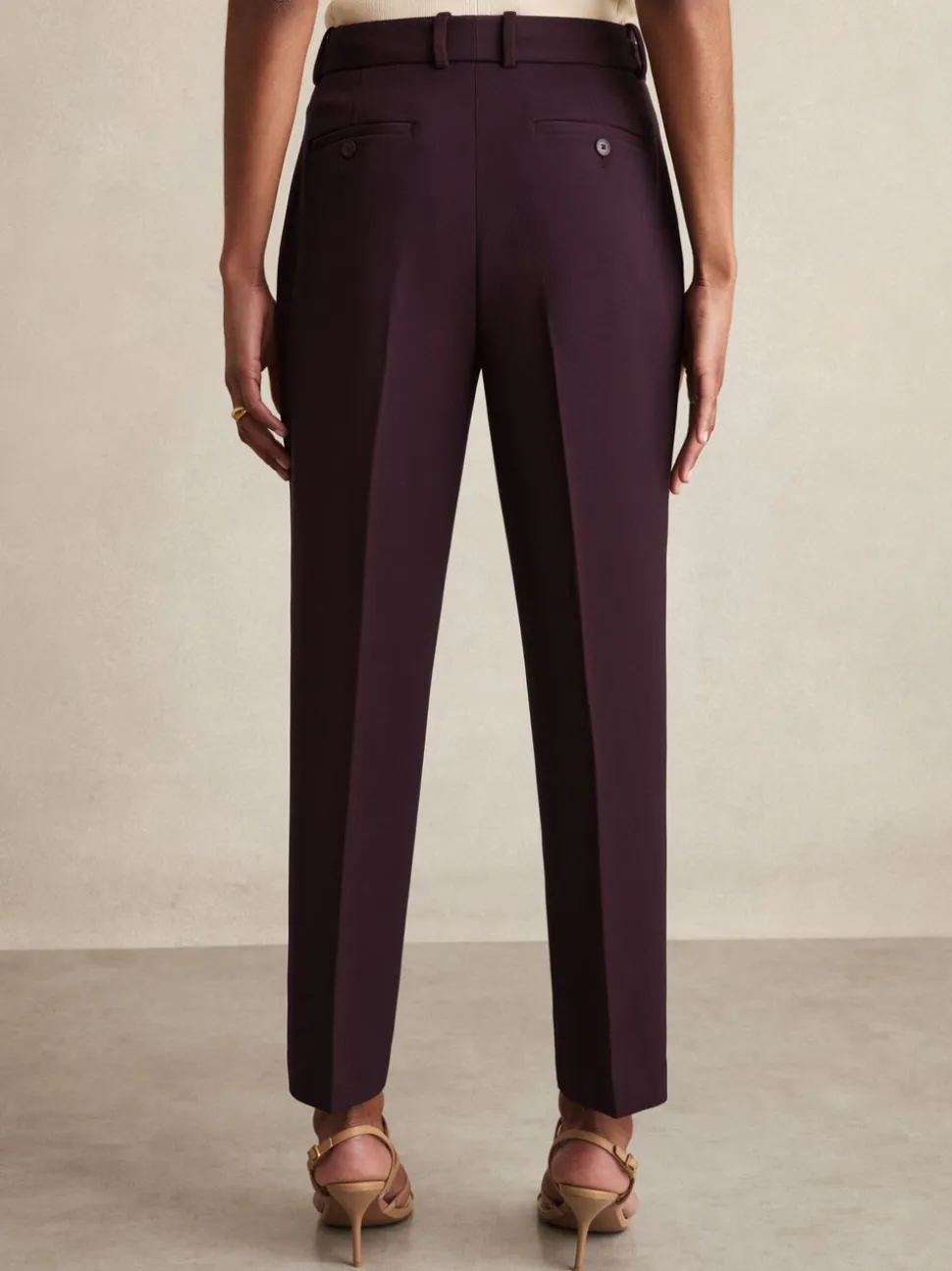 Paarsrood - Reiss Gabi slim-fit kostuumbroek