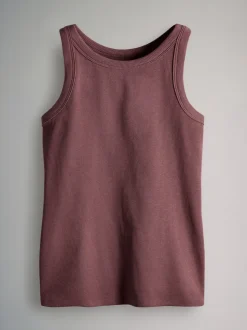 Paars/Strepen/Bruin/Roze/Wit - The Set 5 Pack Racer Ribbed Vests