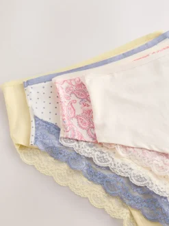 Paisley - Katoenen kanten slipjes 4 stuks