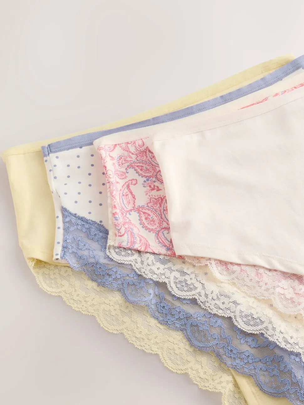 Paisley - Katoenen kanten slipjes 4 stuks