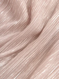 Pale Pink Plisse - Tie Waist Maxi Cover-Up