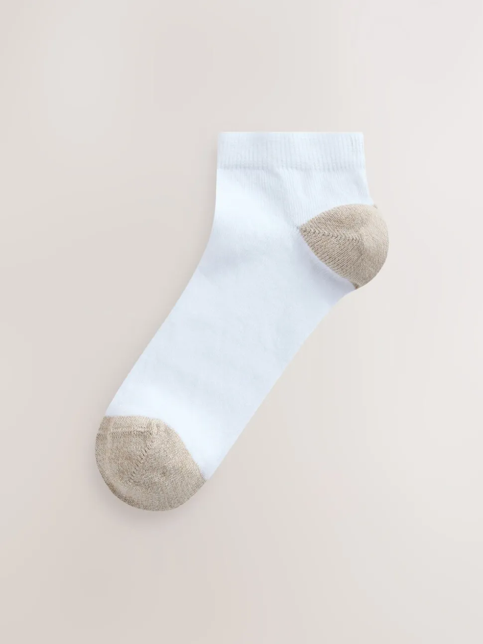 Pastel - Heel and Toe Detail White Trainer Socks 4 Pack