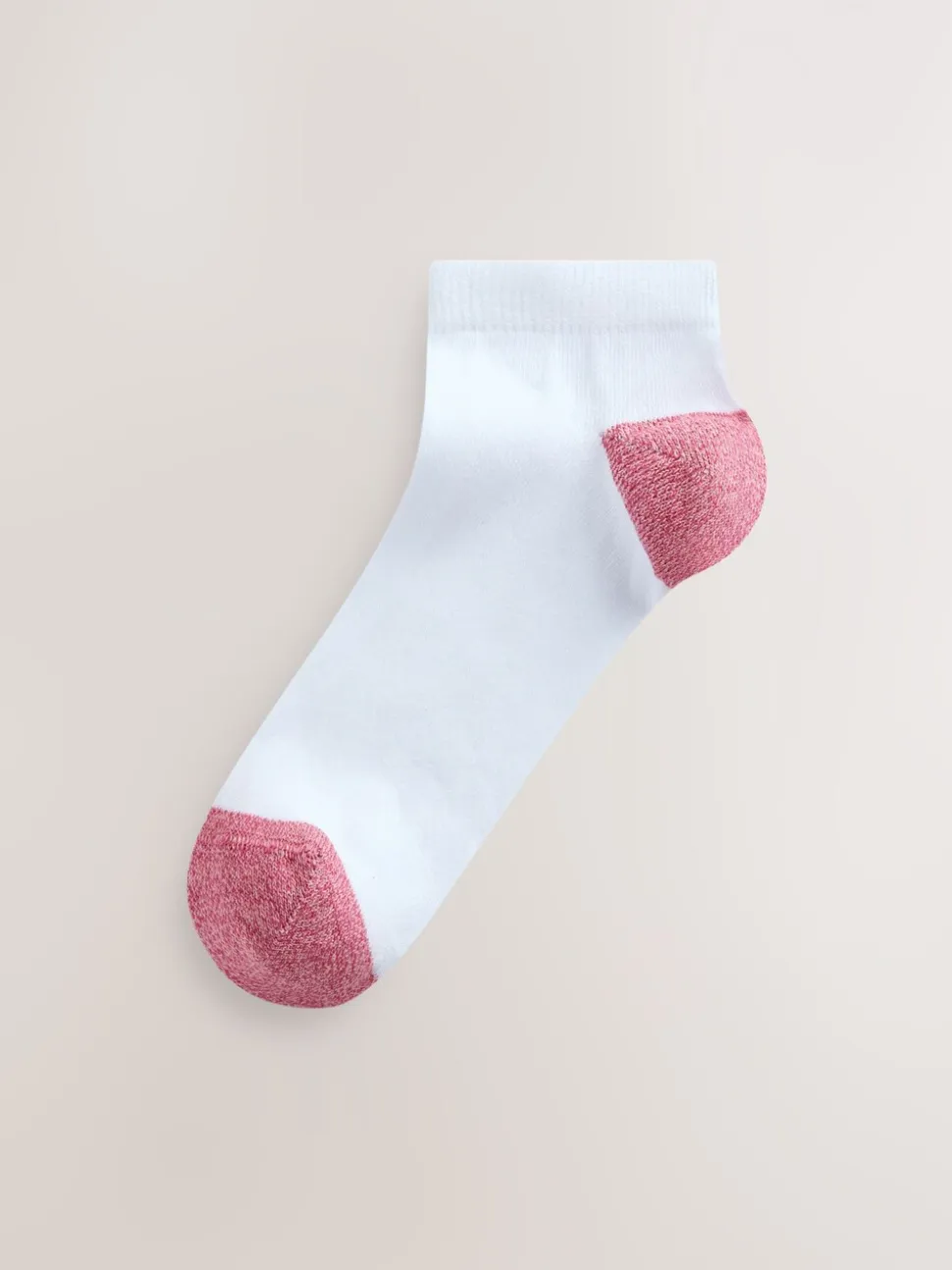 Pastel - Heel and Toe Detail White Trainer Socks 4 Pack