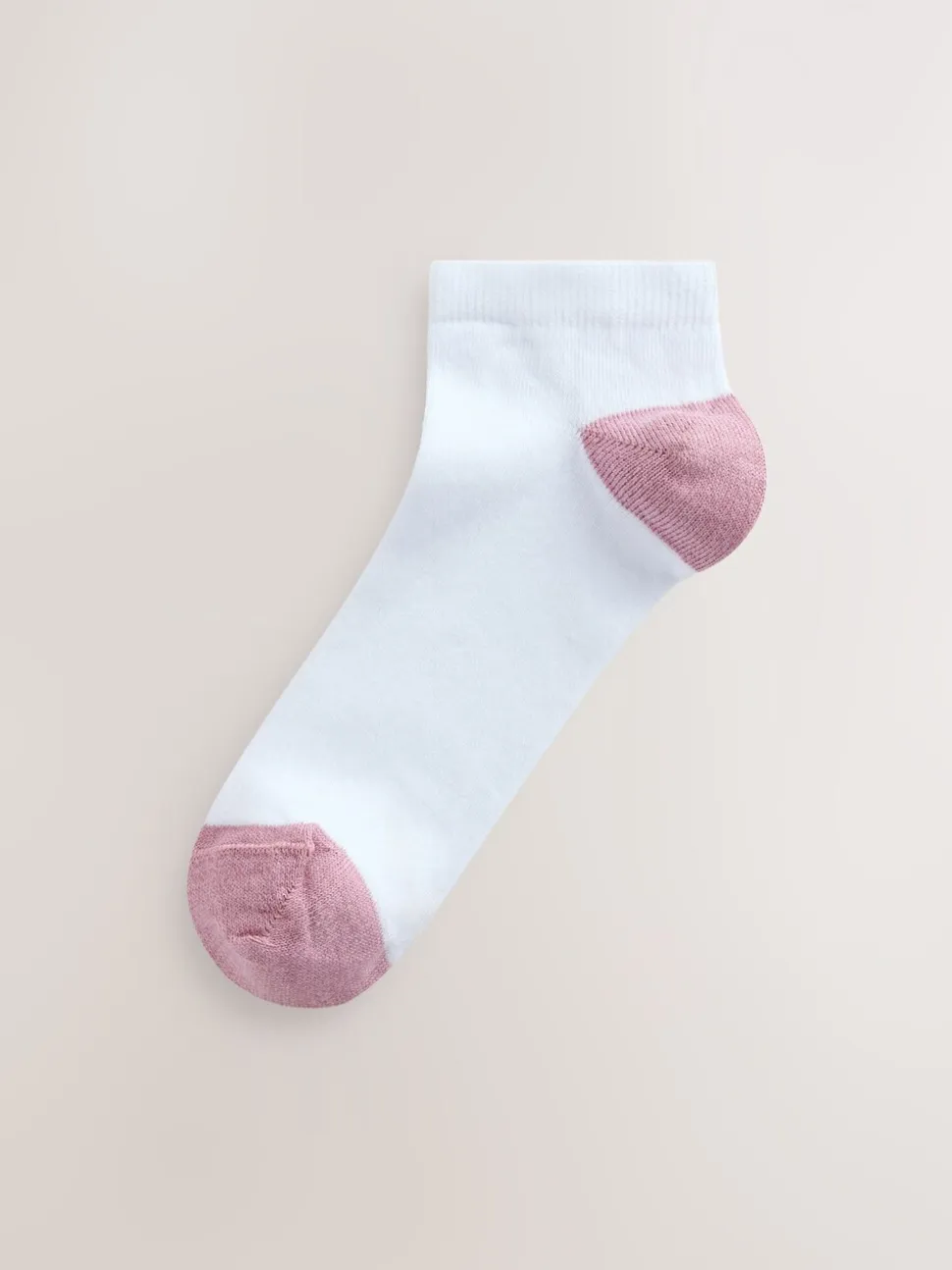 Pastel - Heel and Toe Detail White Trainer Socks 4 Pack