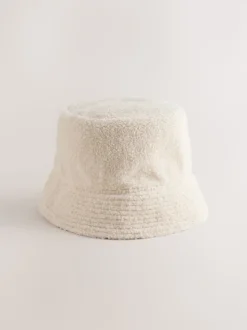 Pastelgeel - Borg/Nylon Omkeerbaar vissershoedje