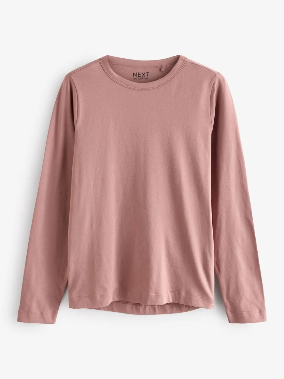 Pastelroze - T-shirt met lange mouwen en ronde hals