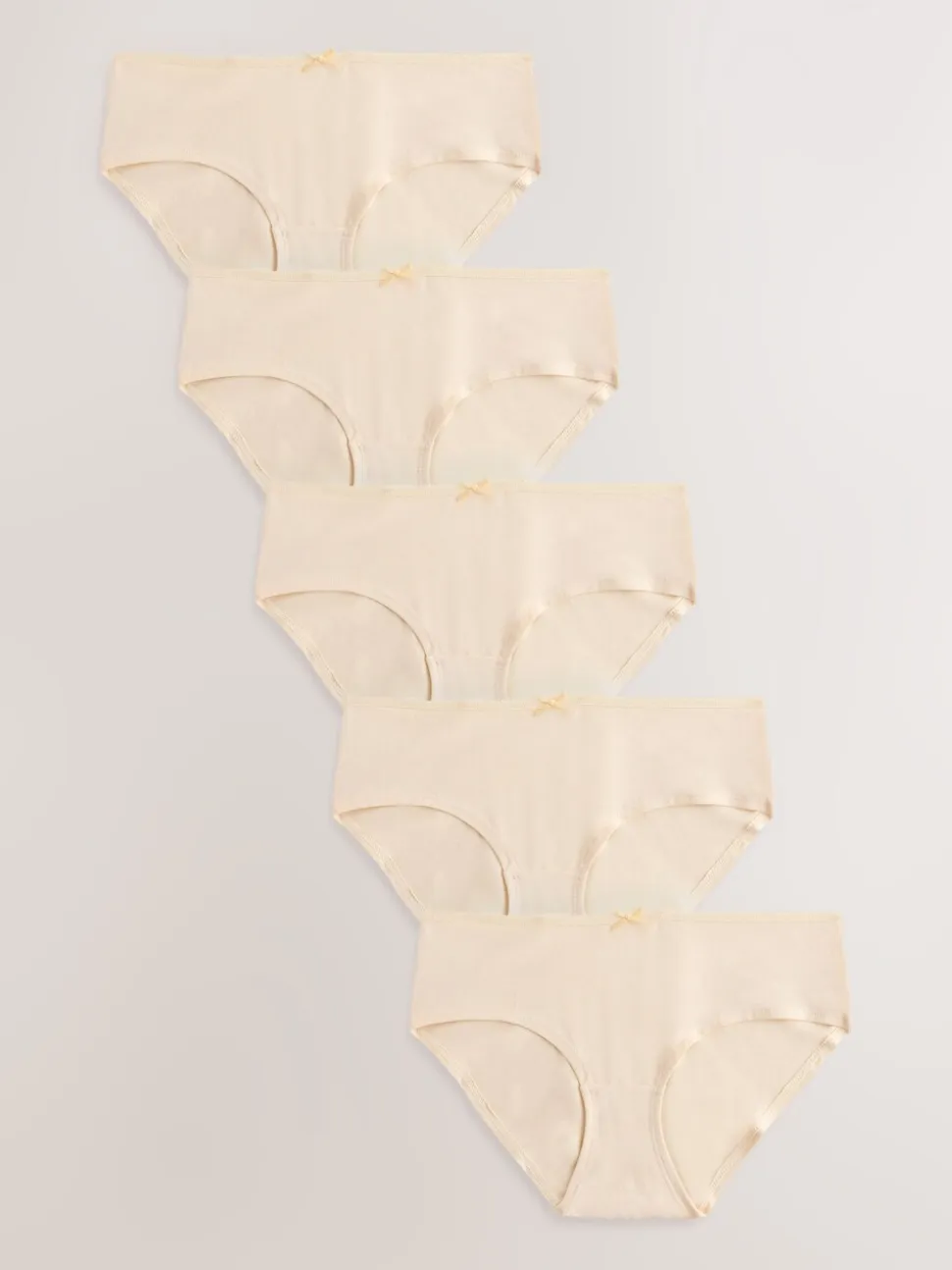 Pastelroze nude - Set van 5 slips met hoog katoengehalte