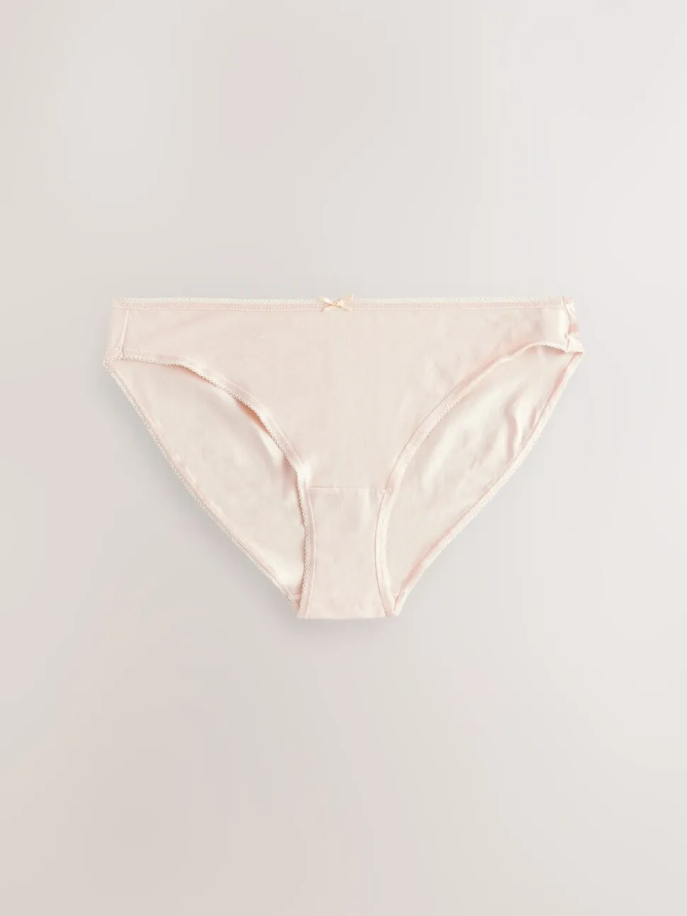 Pastelroze nude - Set van 5 slips met hoog katoengehalte