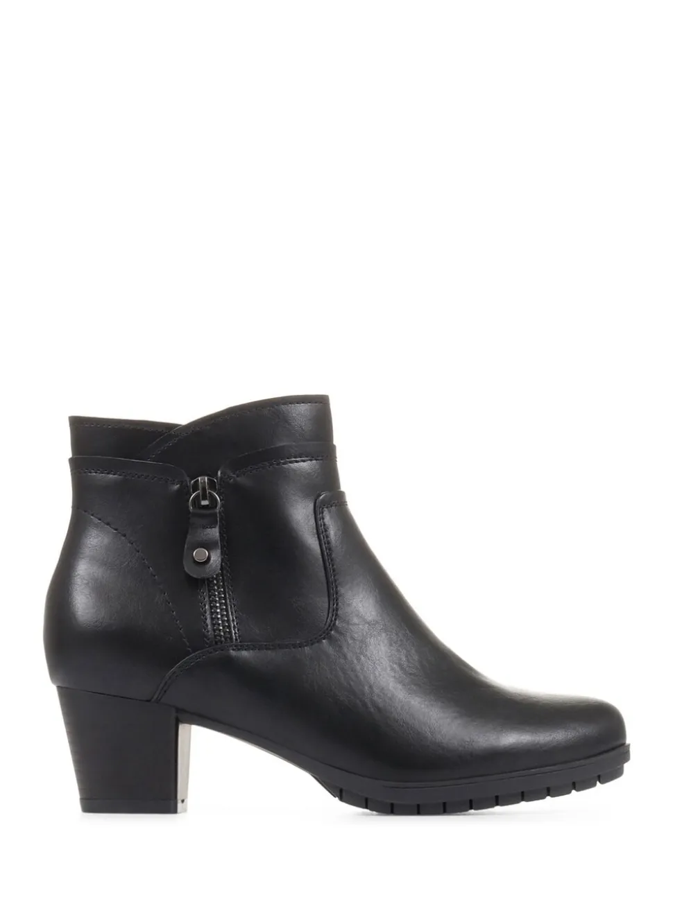 Pavers Block Heel Ankle Boots