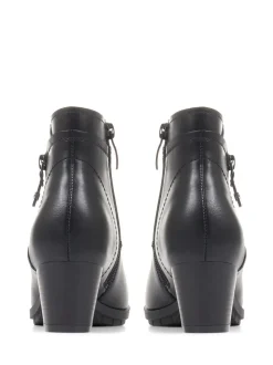 Pavers Block Heel Ankle Boots