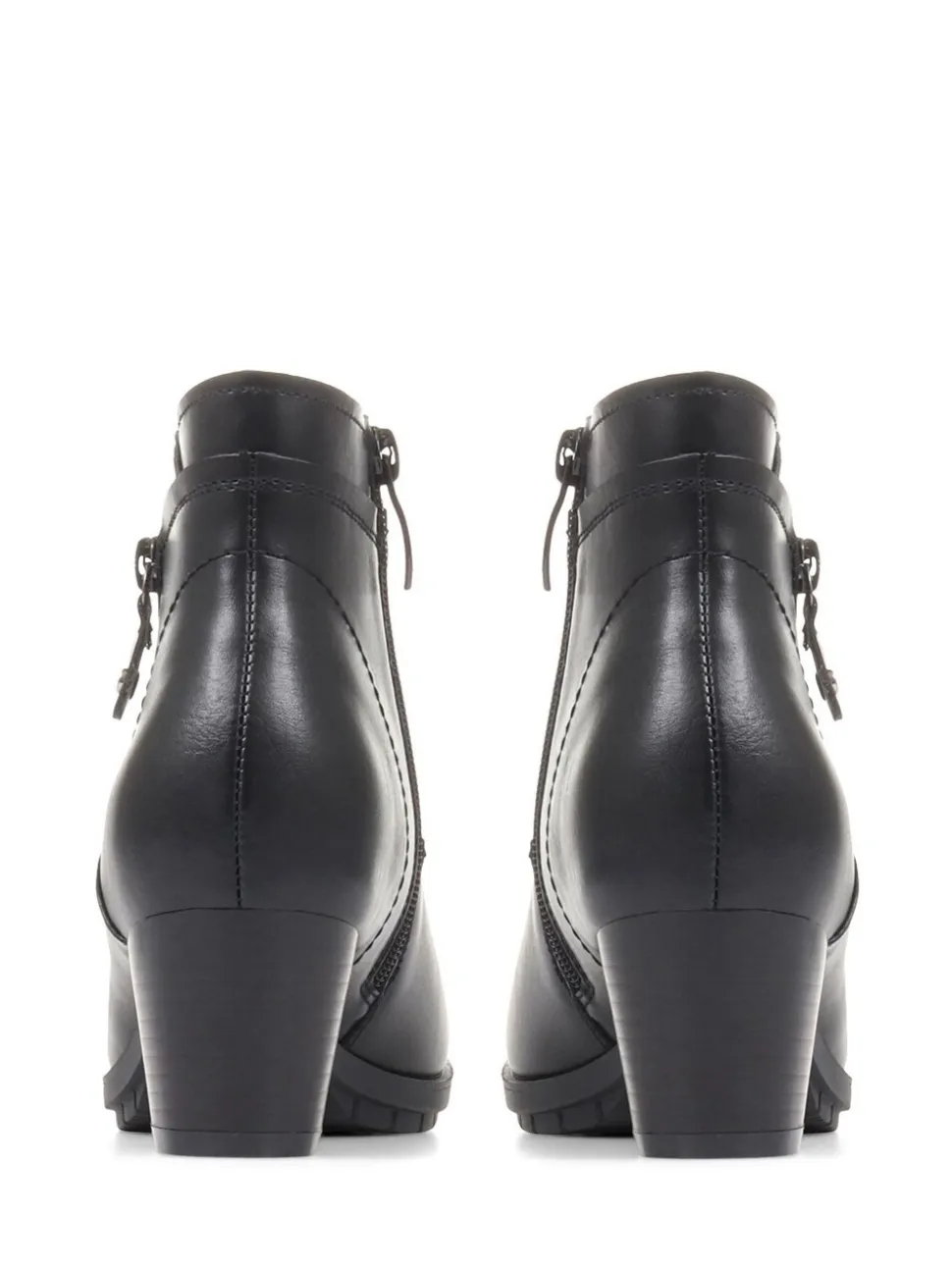 Pavers Block Heel Ankle Boots