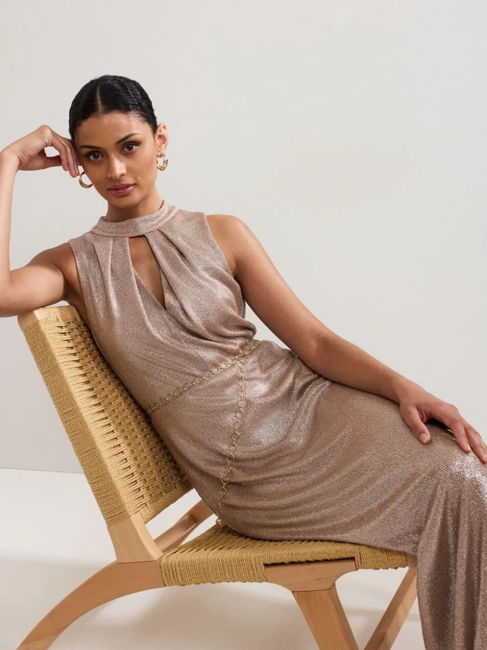 Phase Eight Libby Metallic Dress