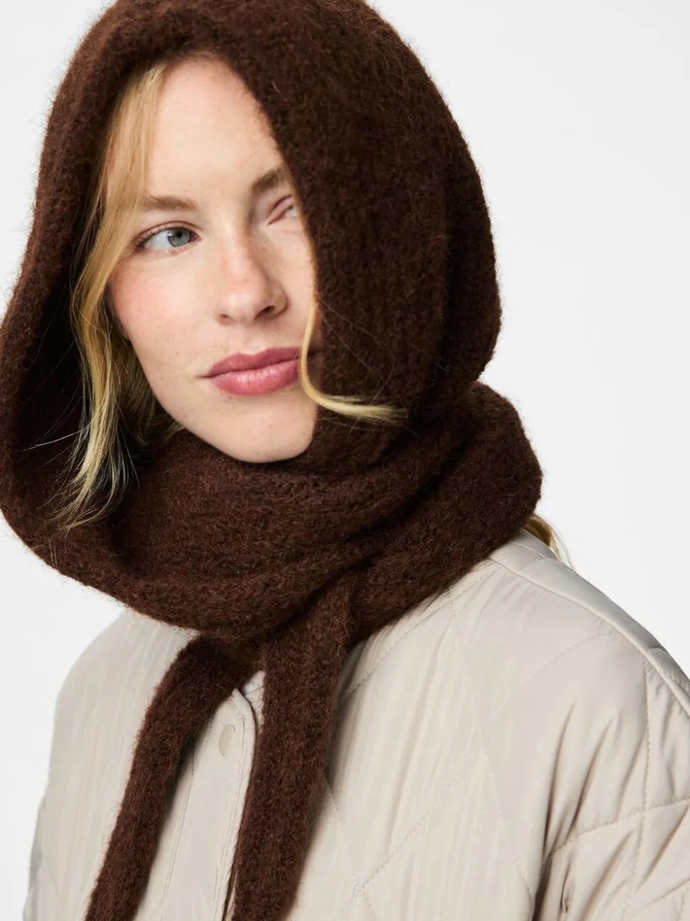 PIECES Knitted Head Scarf
