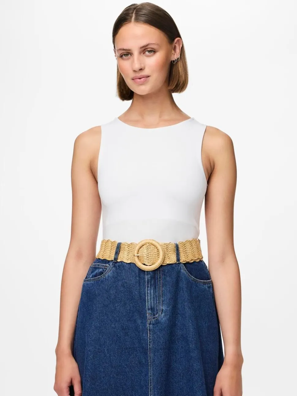 PIECES Raffia Belt