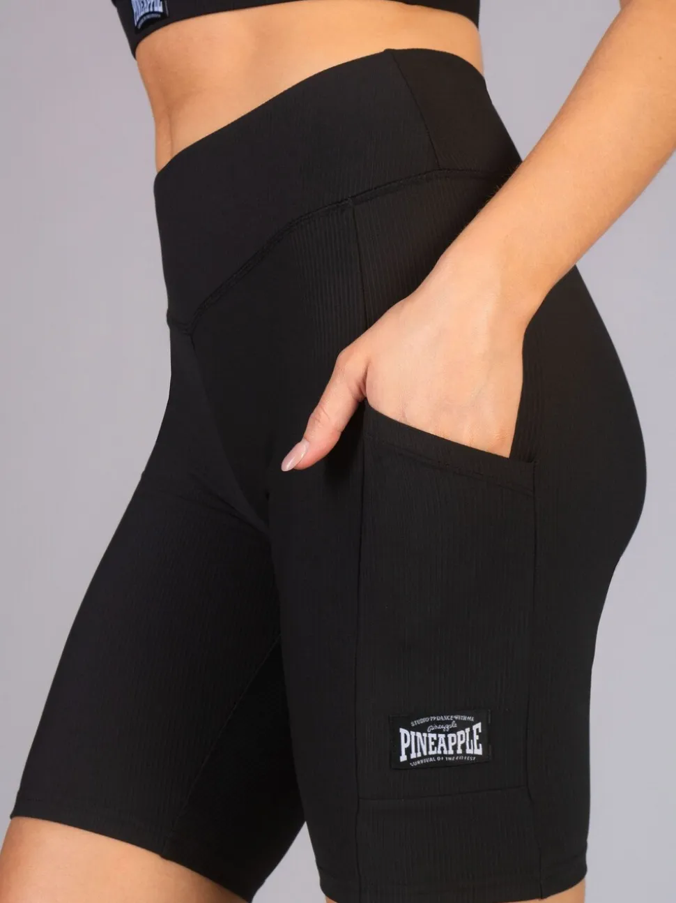 Pineapple rib fietsbroek met zak voor dames