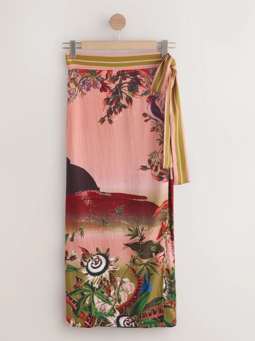 Pink Scenic Floral - Kew Collection Maxi Sarong