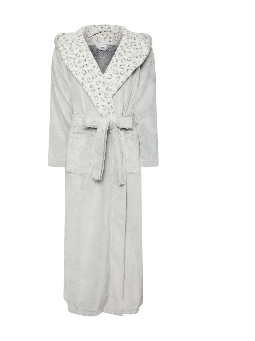 PixieGirl Petite - Lange Animal badjas met contrast