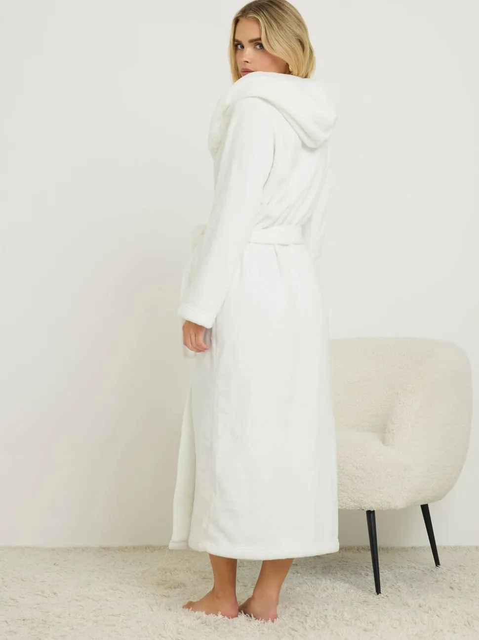 PixieGirl Petite Cotton Touch Hooded Maxi Robe