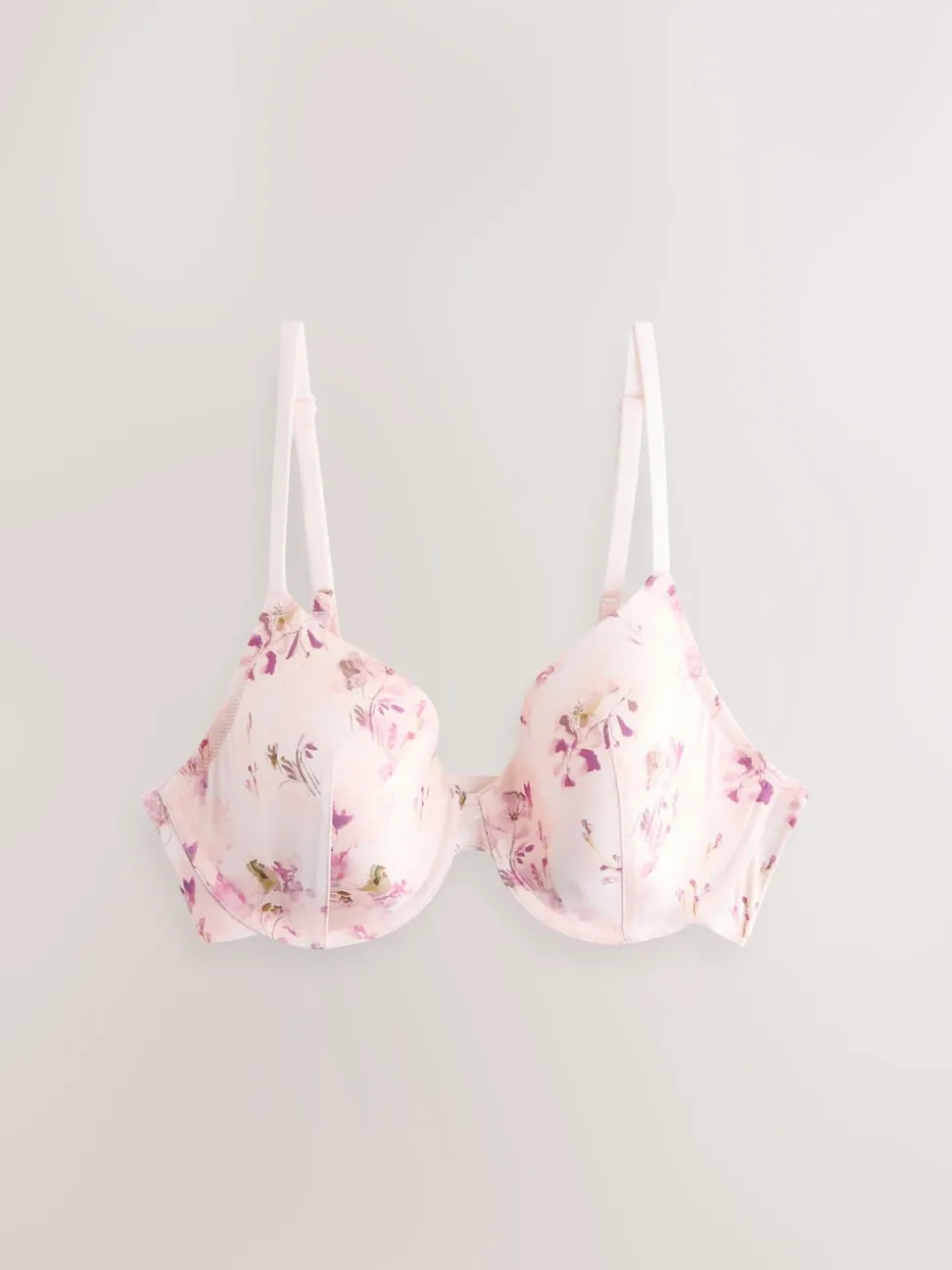 Plum Paars/Bloemenprint - A-E Afvlakkende Ultimate Comfort Beha's 2 Verpakking