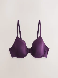 Plum Paars/Bloemenprint - A-E Afvlakkende Ultimate Comfort Beha's 2 Verpakking