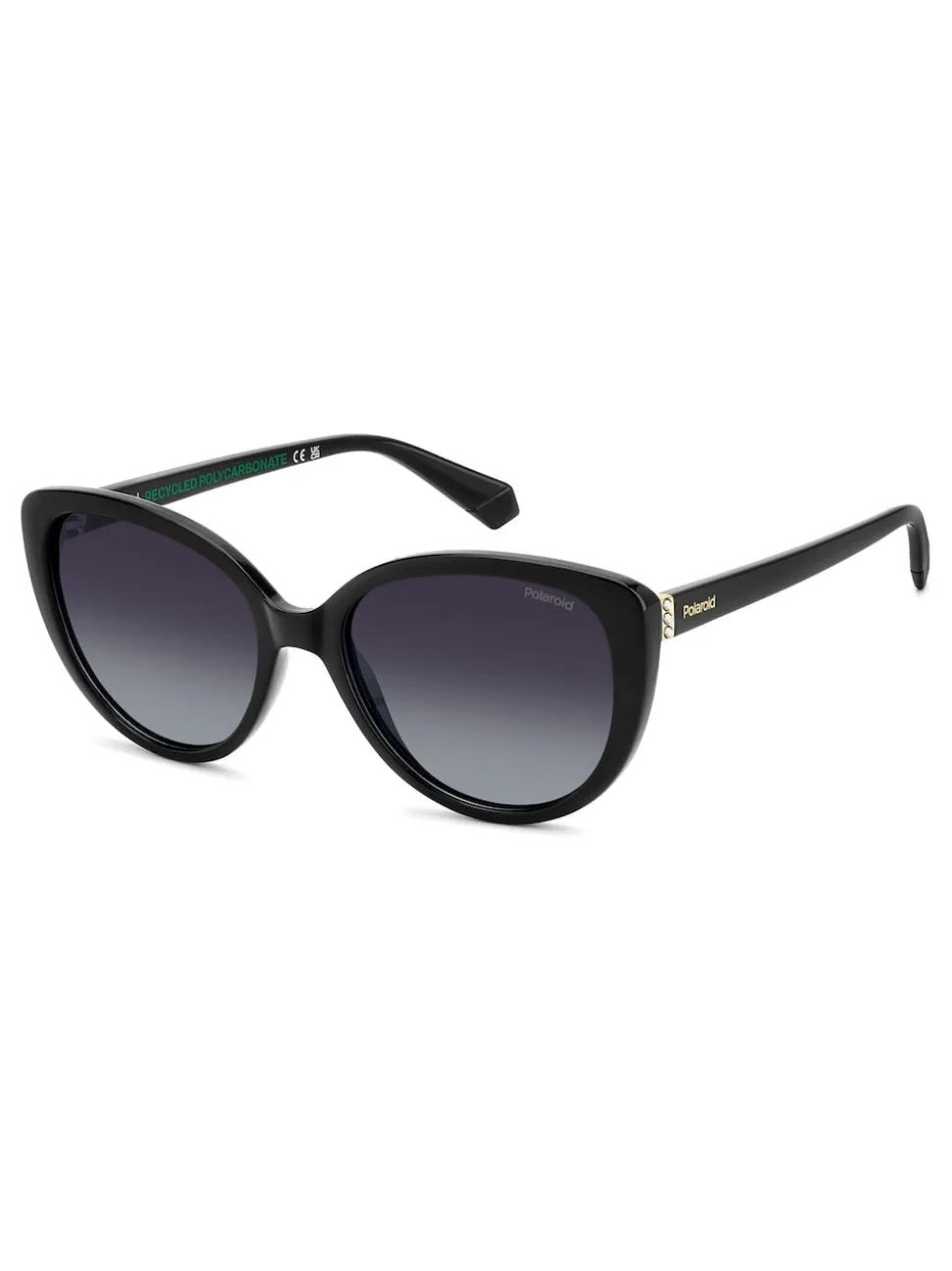 Polaroid Cat Eye Black Sunglasses With Jewel Embellishment