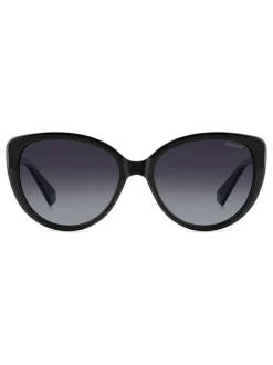 Polaroid Cat Eye Black Sunglasses With Jewel Embellishment