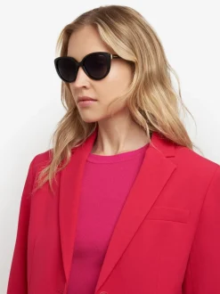 Polaroid Cat Eye Black Sunglasses With Jewel Embellishment