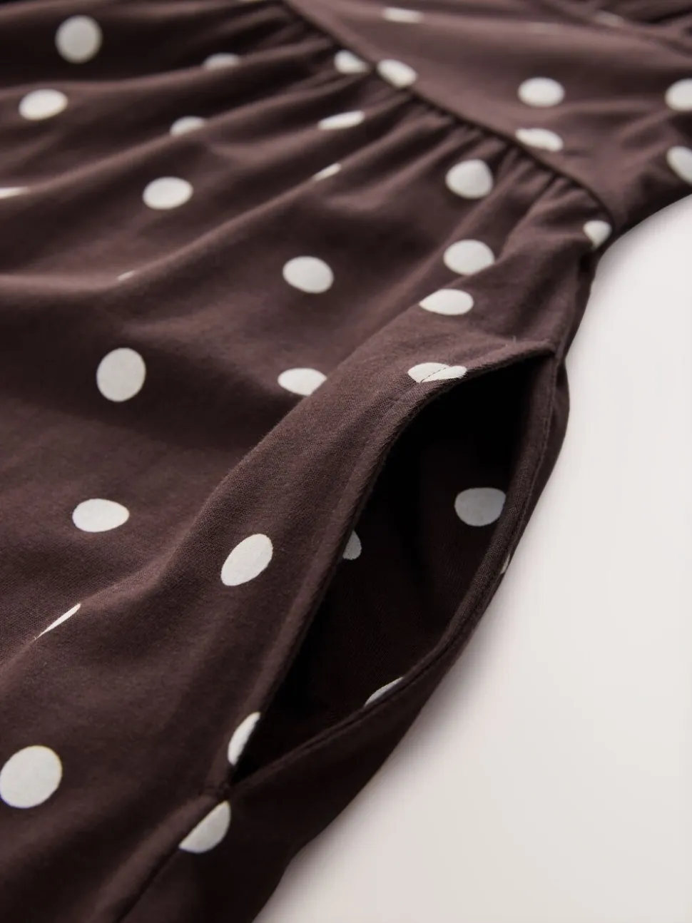 Polka Dot Chocolate Brown - Midi-jurk