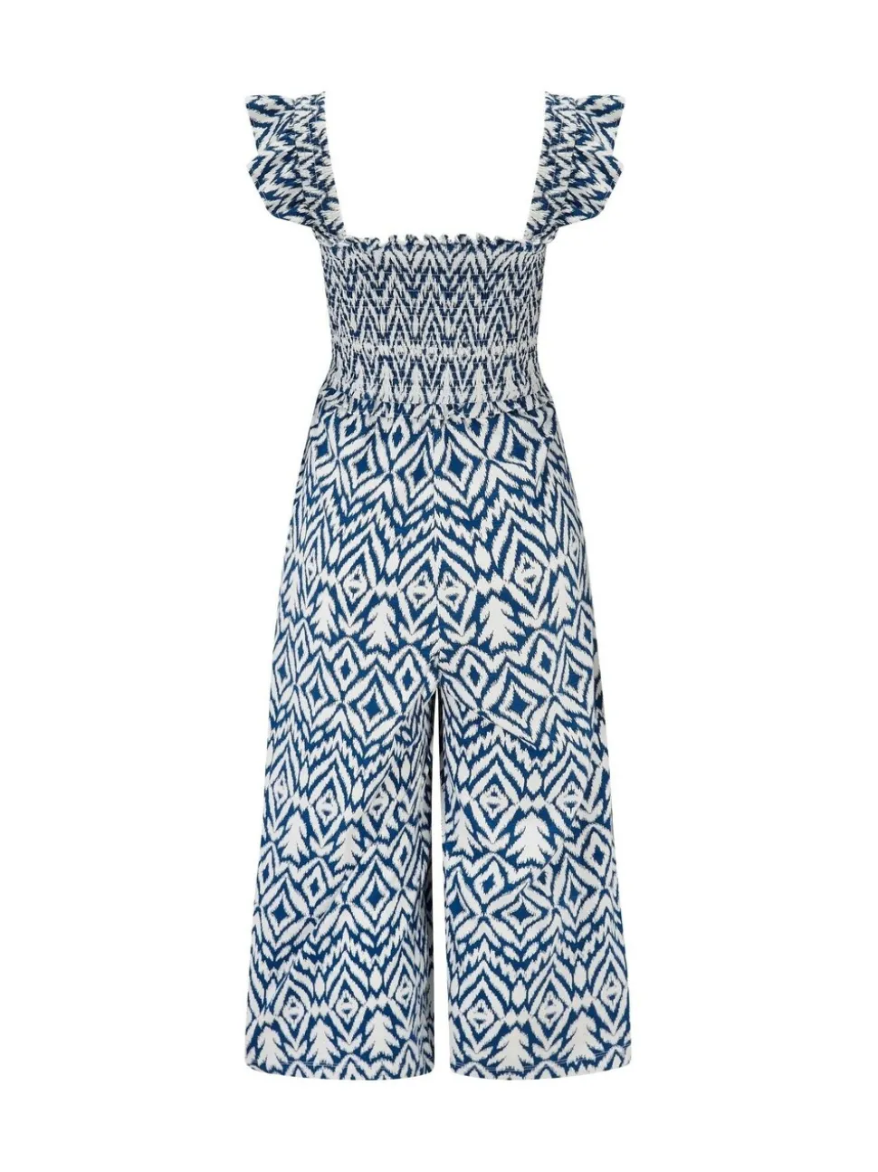 Pour Moi Frill Detail Slub Crop Leg Jumpsuit