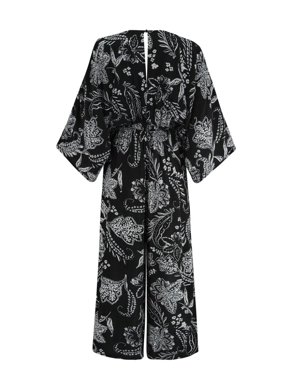 Pour Moi Geweven strandjumpsuit met kreukeltextuur en O-ring