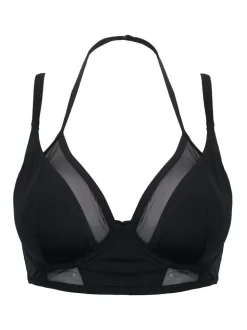 Pour Moi Sydney Underwired Mesh Longline Double Strap Bikini Top