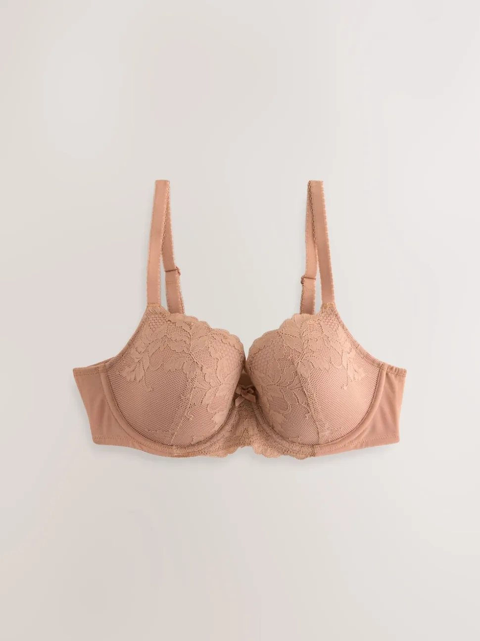 Praline huidskleur/donkerblauw - Verpakking van 2 kanten beha's cup DD+