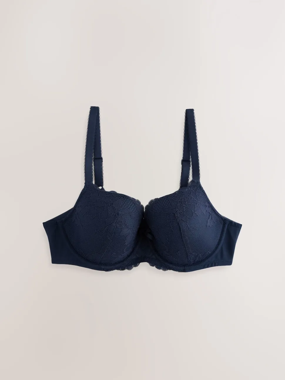 Praline huidskleur/donkerblauw - Verpakking van 2 kanten beha's cup DD+