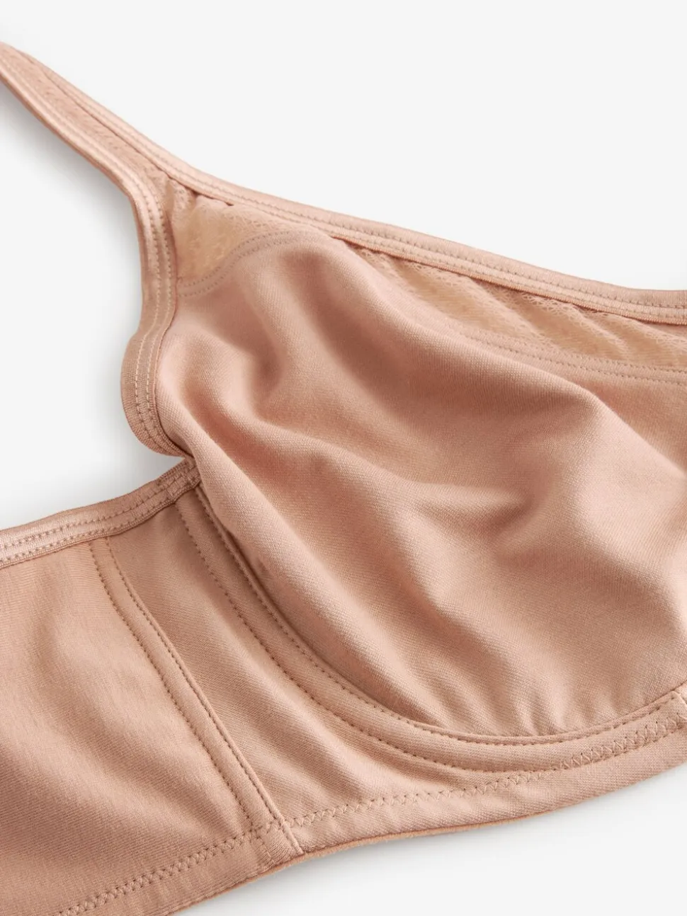 Praline nude - F-K katoenen minimiser beha met gewatteerde bandjes voor ultieme ondersteuning