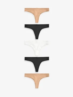 Praline nude - Set van 5 slipjes van microvezels