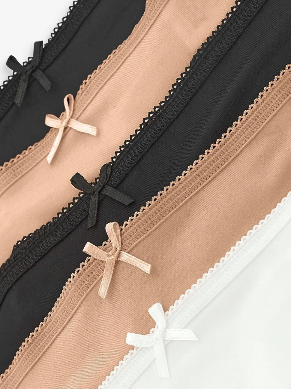 Praline nude - Set van 5 slipjes van microvezels