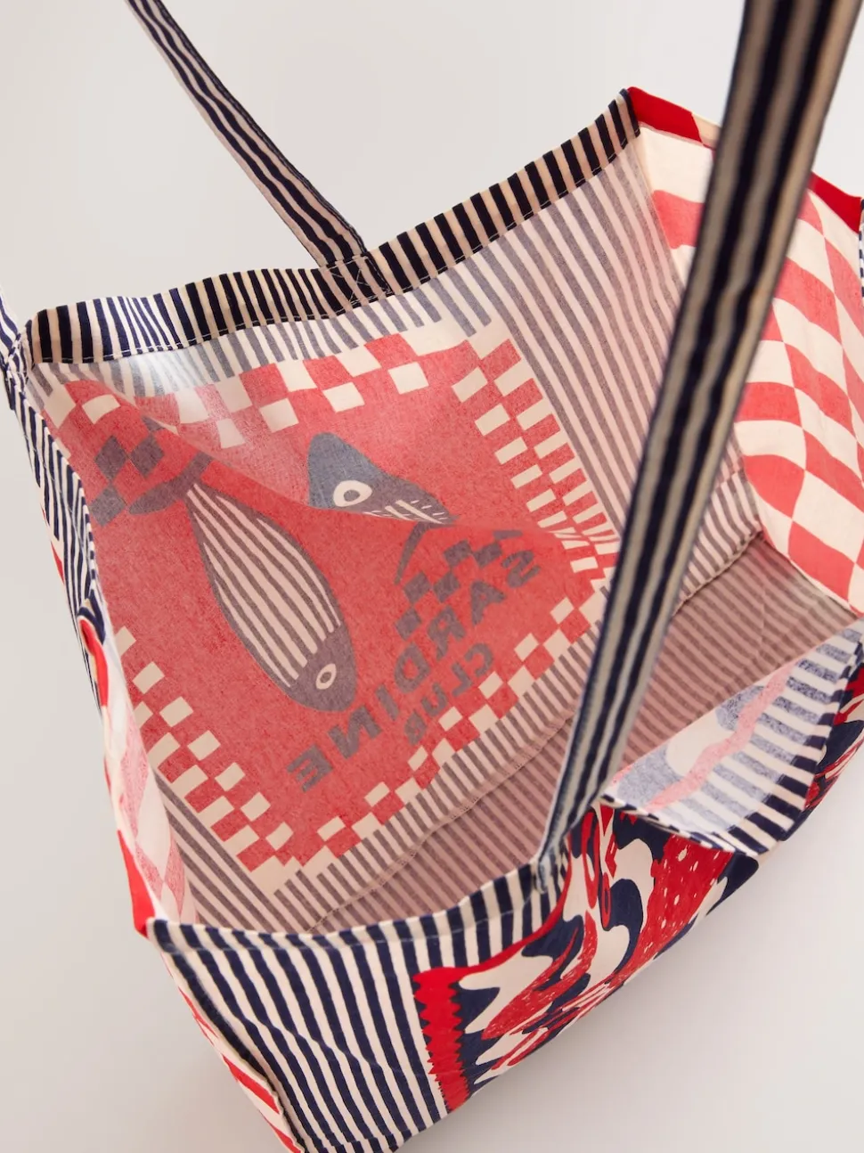 Print - Sardine Print 100% Cotton Shopper Bag