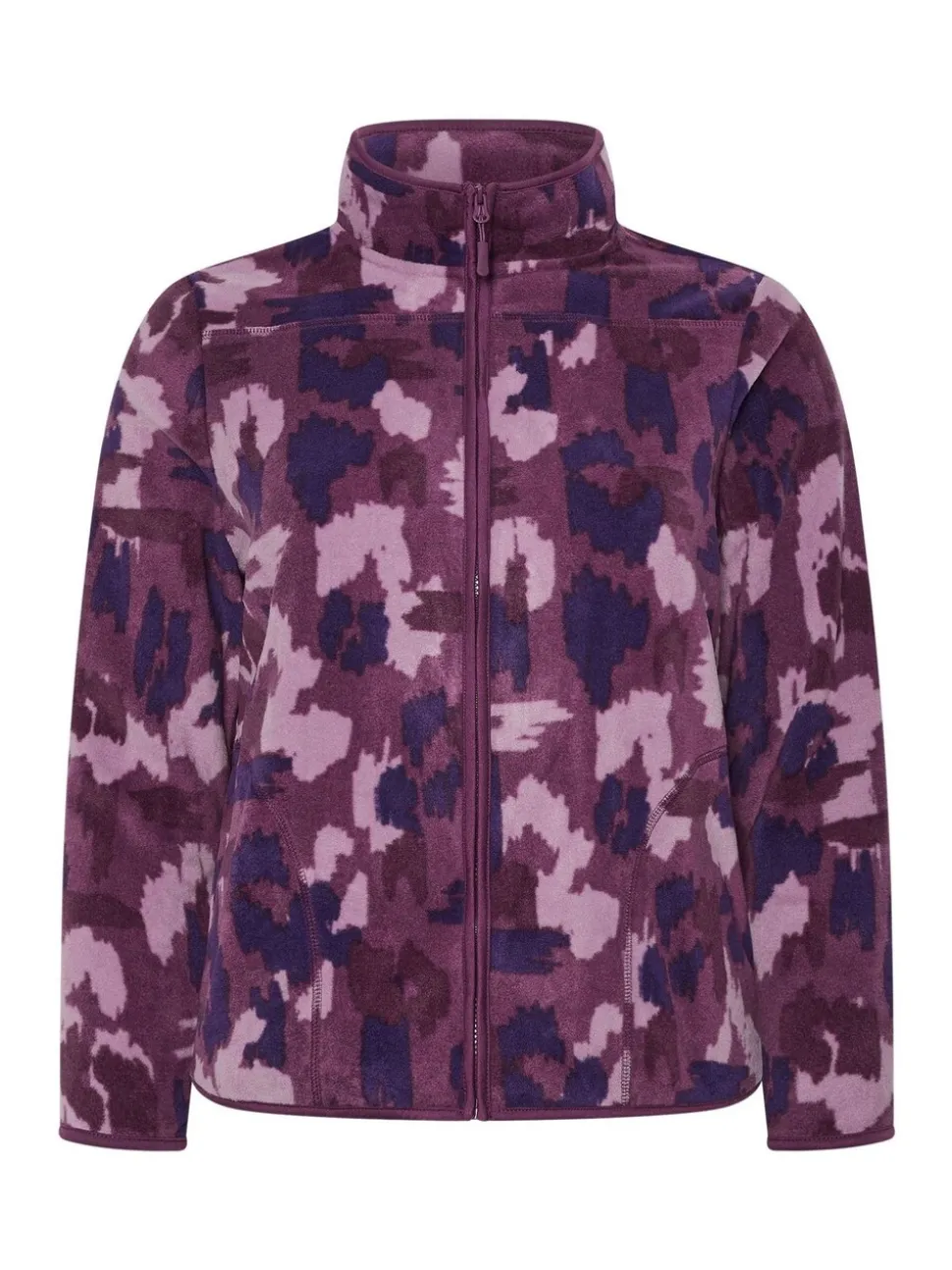 Purple Scribble - Yours Curve Active Fleece