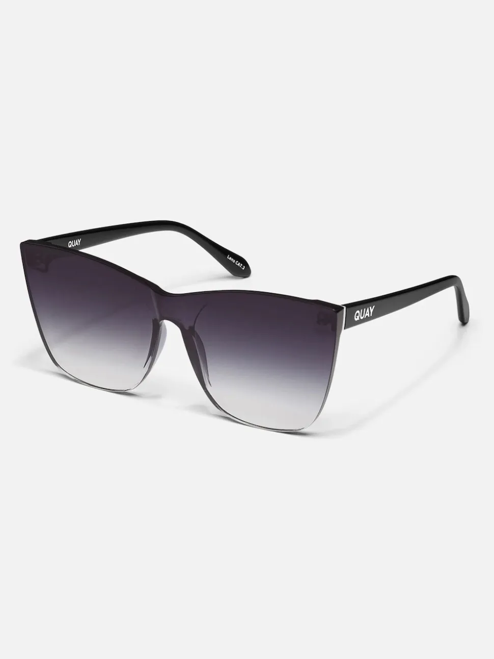 QUAY Come Thru Black Sunglasses