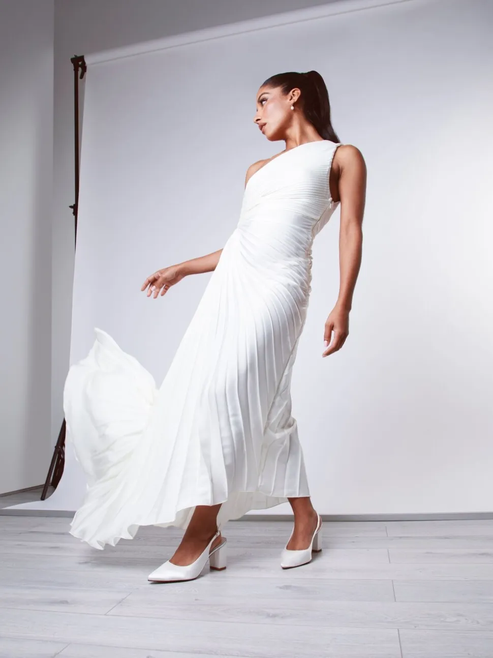 Rainbow Club Faith ivoorkleurige satijnen bruidschoenen met wijde pasvorm