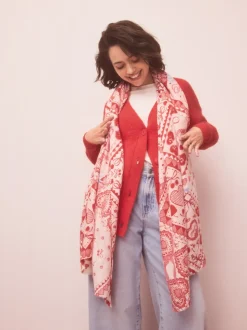 Red Valentine Patchwork - Lichte sjaal