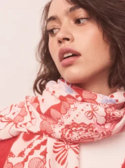 Red Valentine Patchwork - Lichte sjaal